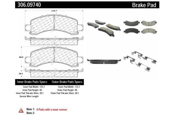 Centric (306.09740) Fleet Brake Pad