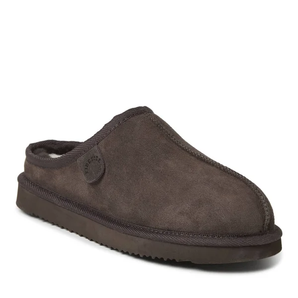 Fireside by Dearfoams Grafton Genuine Shearling Clog 12 Men's Coffee