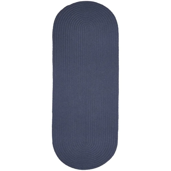 Pura Braided Rug in Sailor Blue 2' x 3' Oval