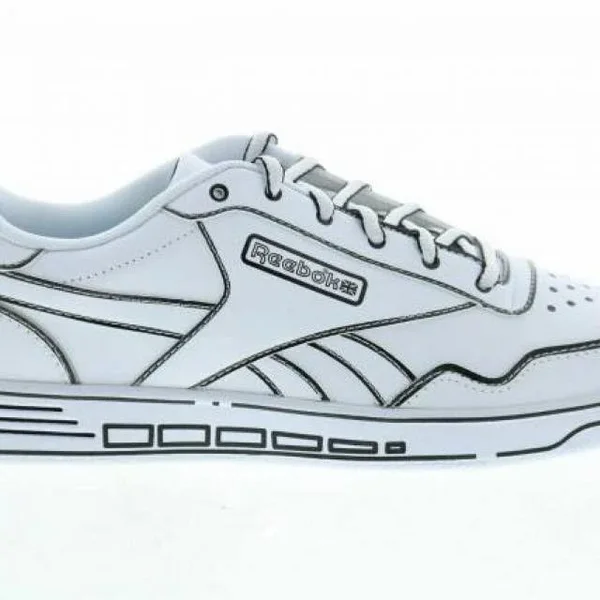 Reebok Club Memt Leather-Trim Sneaker - White/Black, 9.5