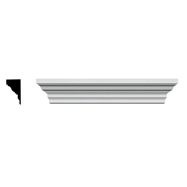 Ekena Millwork CRH08X109ST 109x22 Bottom Width x 117 3/4x22 Top Width x 7 7/8x22H x 1 1/4x22P Classic Crosshead