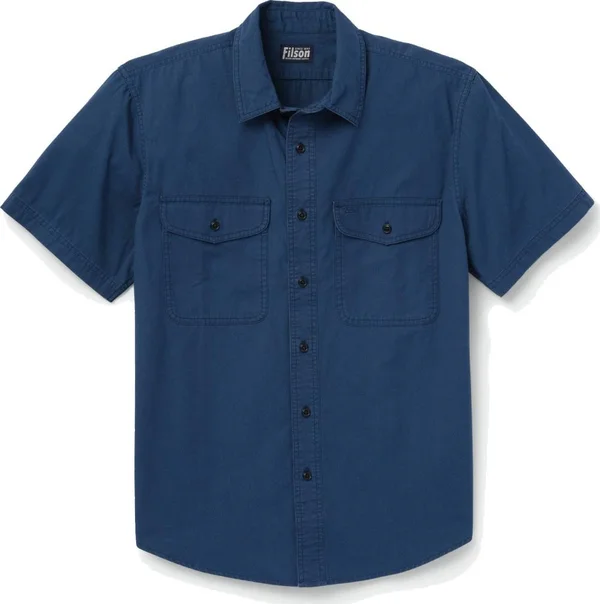 Filson Men's Short Sleeve Field Shirt - Blue Wing Teal - XL