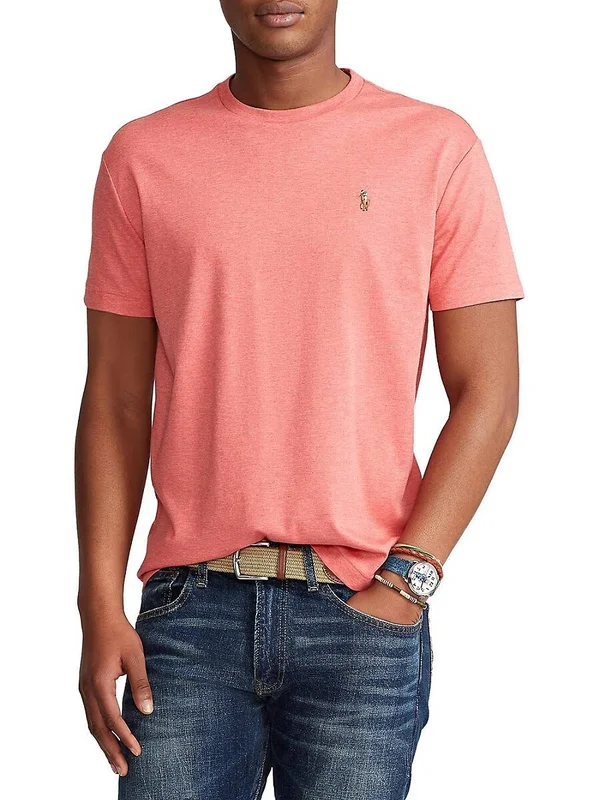 Polo Ralph Lauren Women's Classic-Fit Soft Cotton Crewneck T-Shirt - Pink - Size Medium