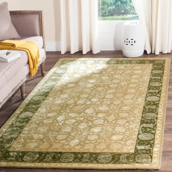 Safavieh Area RUG: Silk Road Ivory & Sage 6& x 9&