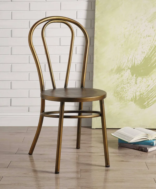 Restaurant Style Arch Back Black and Natural Side Chairs Set of 2
