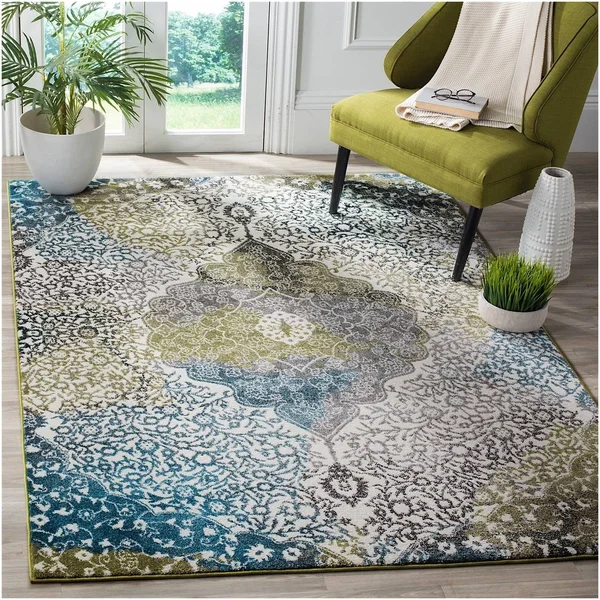 Safavieh Watercolor Traditional Area Rug Collection - Square 6&7x22 WTC672B-7SQ