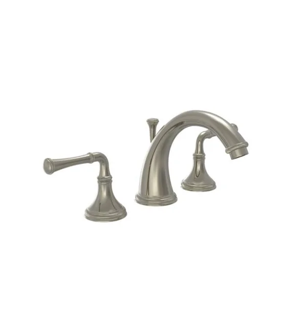 Phylrich 208-01-OEB Coined 8 1/8x22 Double Lever Handle Widespread Bathroom Sink Faucet in Old English Brass