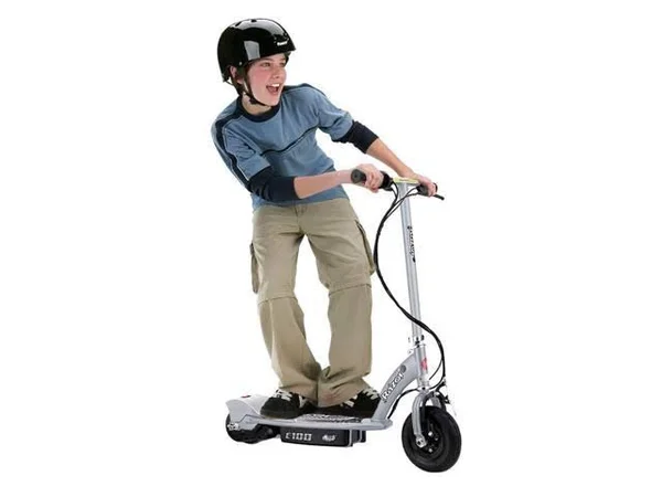 Razor E100 Kids Motorized 24 Volt Electric Powered Ride on Scooter with Helmet