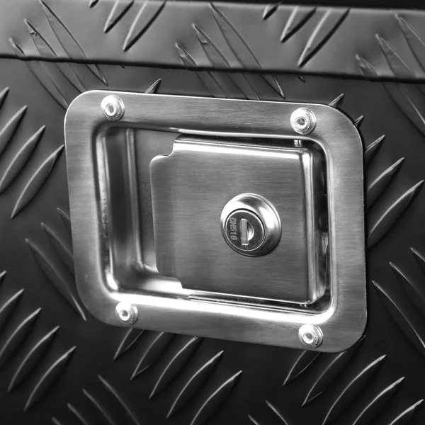 Spec-D - 34x19x18 in. Heavy Duty Black Aluminium Tool Box TBOX-ALM09BK