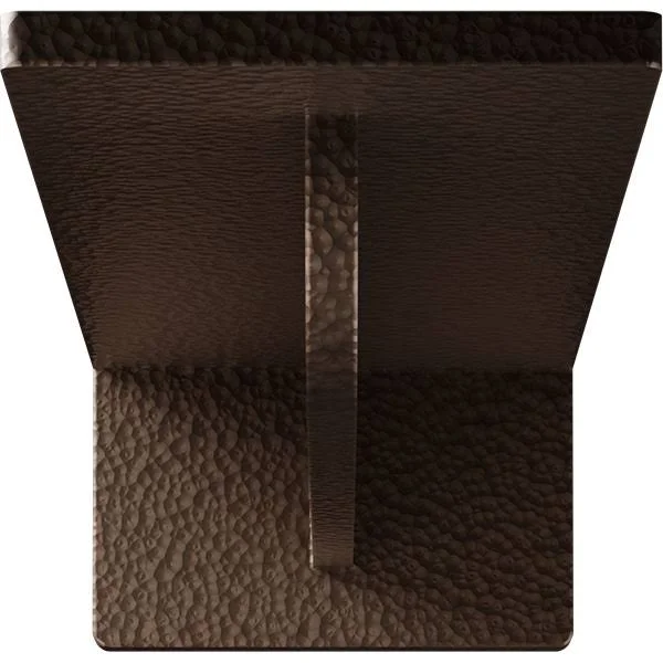 Ekena Millwork 3x22W x 10x22D x 2x22H Heaton Hidden Support Steel Bracket w/ 6x22 Support Depth, Hammered Dark Bronze