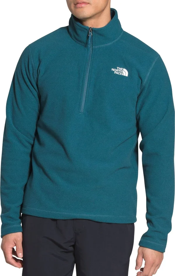The North Face Men's Textured Cap Rock 1/4 Zip Pullover, Medium, Blue