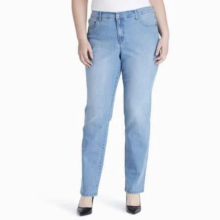 Plus Size Gloria Vanderbilt Basic Amanda Short Jeans Perfect Khaki