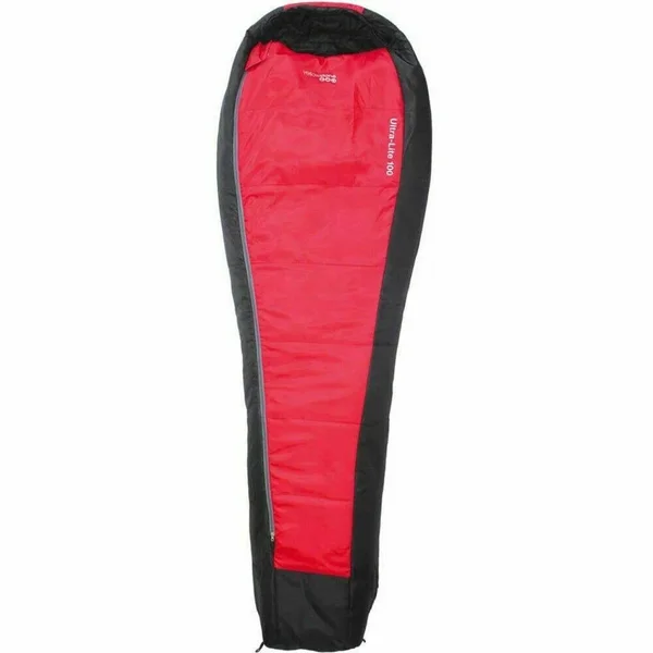 Yellowstone Ultra Lite 100 Mummy Sleeping Bag (Red/Black)