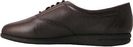 Easy Spirit Women's Motion Leather Low Top Lace Up Fashion Sneakers - Black, 5.5