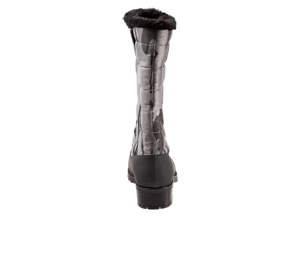 Women's Benji High Boot by Trotters in Black Dark Camo (Size 6 1/2 M)