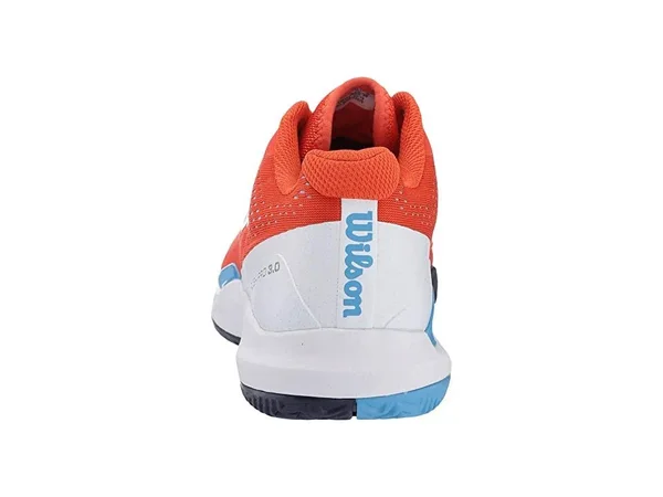 Wilson Men's Rush Pro 3.0 Tennis Shoes (Tangerine Tango/White/Bonnie Blue)
