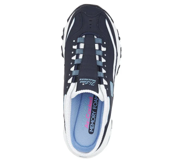 Skechers Women's D&Lites Resilient Sneaker Clog Navy-White 7
