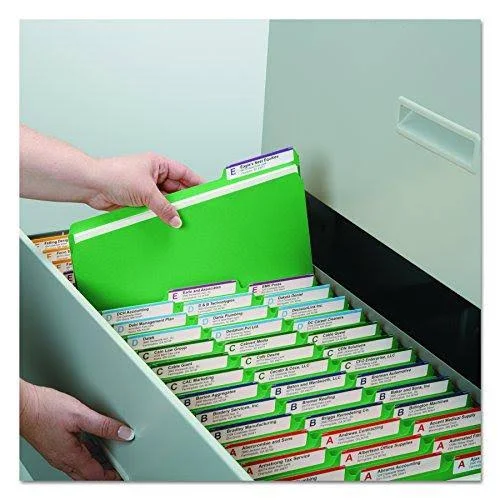 Smead Pressboard File Folder, 1/3-Cut Tab, 2.5cm Expansion, Letter size, Dark Blue, 25 per Box (21541)