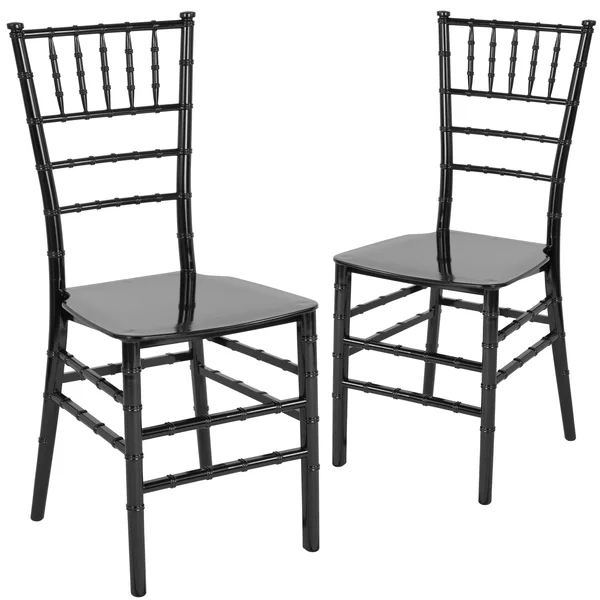Flash Furniture 2 Pk. Hercules Series Mahogany Resin Stacking Chiavari Chair
