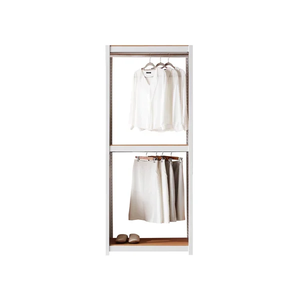 Best Home Fashion Kepsuul Two Tier Clothing Rack Customizable Modular Shelving and Storage Unit