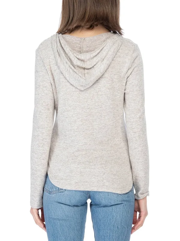 Bobeau Signature Brushed Hoodie - White