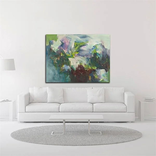 Tangletown Fine Art 14x22 x 18x22 en Verde by Emilia Arana Print on Canvas