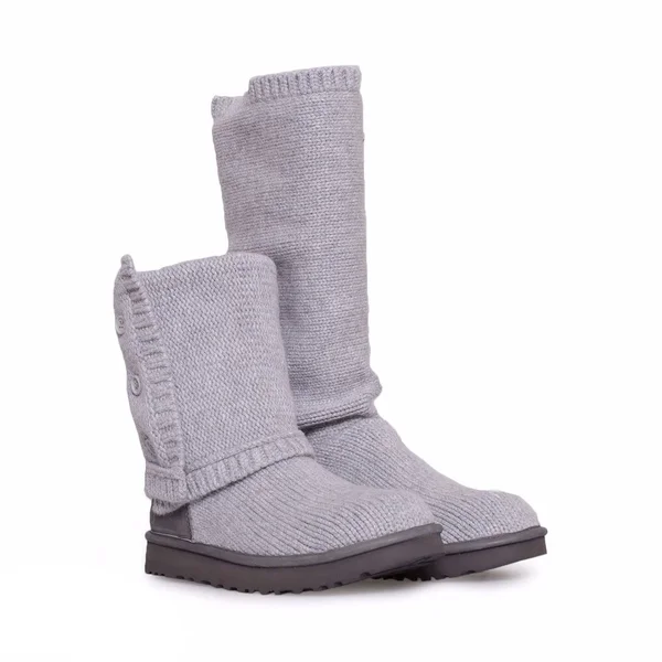 Ugg Classic Cardy Cashmere Grey Boots - 6, Gray, New with Box
