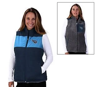 NFL Women's Reversible Vest, Size Medium, Tenn. Titans