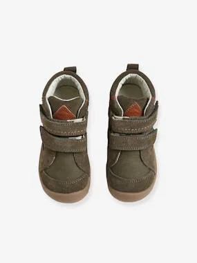 Touch-Fastening Ankle Boots for Boys, Designed for Autonomy Dark Green