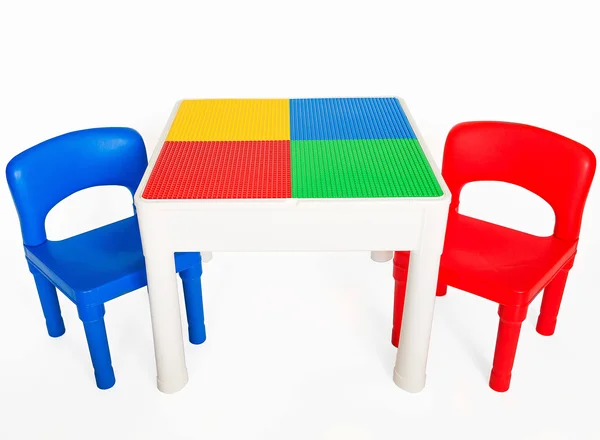 Playbuild Kids 4 in 1 Play & Build Table Set for Indoor Activity, Outdoor Water Play, Toy Storage & Building Block Fun I, 21 x 20.5 x 4.5 inches