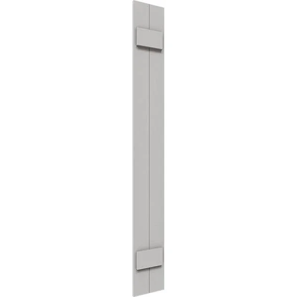 Ekena Millwork FBJ06S11X046RUF 10 3/4x22W x 46x22H Rustic Two Board Joined Board-n-Batten Faux Wood Shutters (Per Pair)