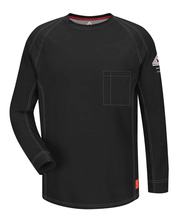 Bulwark QT32 IQ Series Long Sleeve Tee - Black - 2XL - Tall