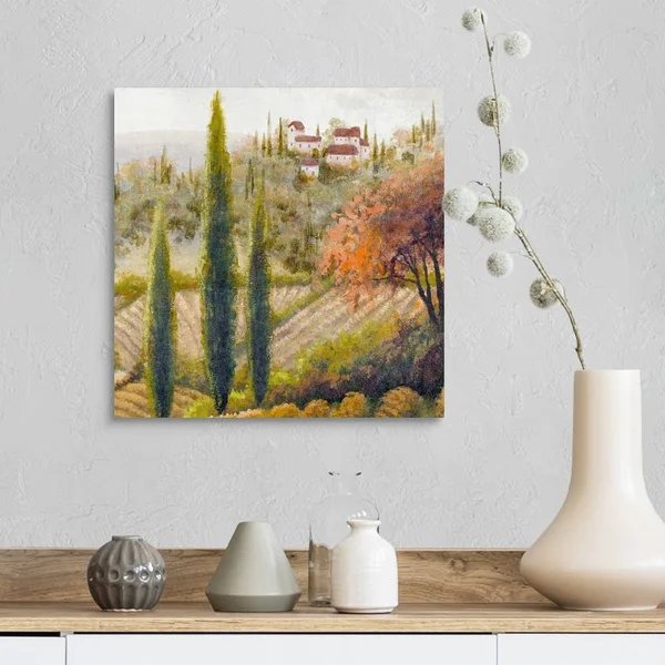 Tuscany Vineyard II, Canvas Wall Art, 16x16, Great Big Canvas