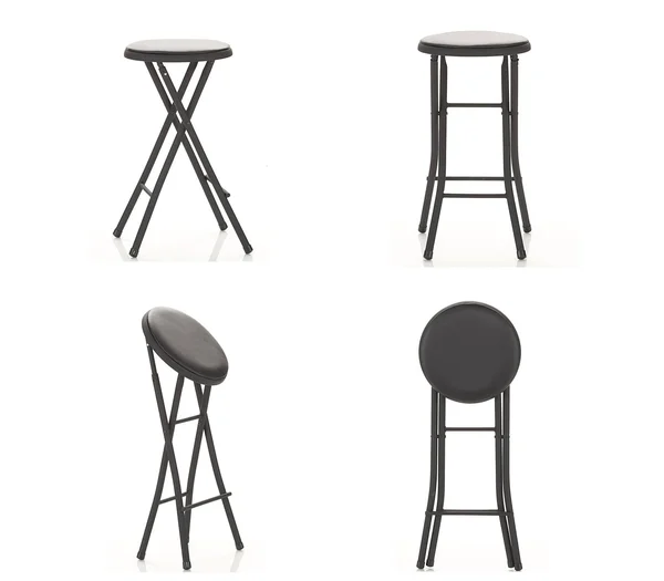 Cosco 24x22 Vinyl Padded Folding Stool, Black, 4-Pack