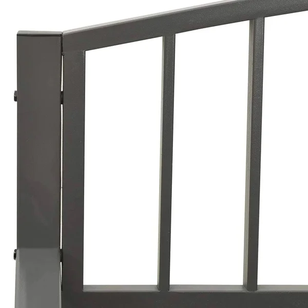 vidaXL Garden Bench 49.2x22 Black Steel