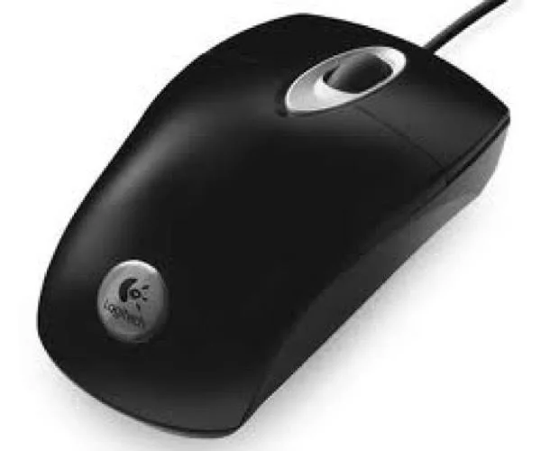 Logitech RX300 - Mouse - optical - 3 buttons - wired - PS/2 - USB - midnight black - OEM