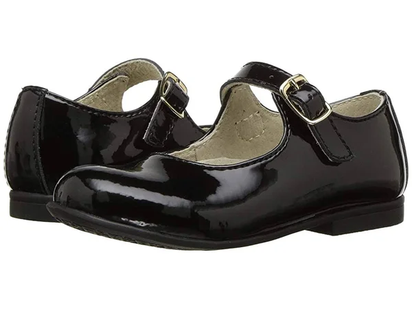 Footmates Laura (Toddler/Little Kid) Girls Shoes Black Patent : 5 Toddler M/W