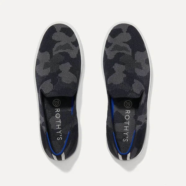 Rothy&s Grey Slip-On Sneakers - Grey Camo, Size 11.5
