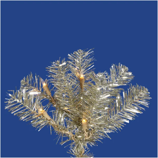 Vickerman 2& Champagne Pencil Artificial Christmas Tree 35 Warm White LED Lights