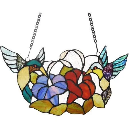 Radiance Goods Tiffany-style Animal Design Window Panel 15 inch x 8 inch