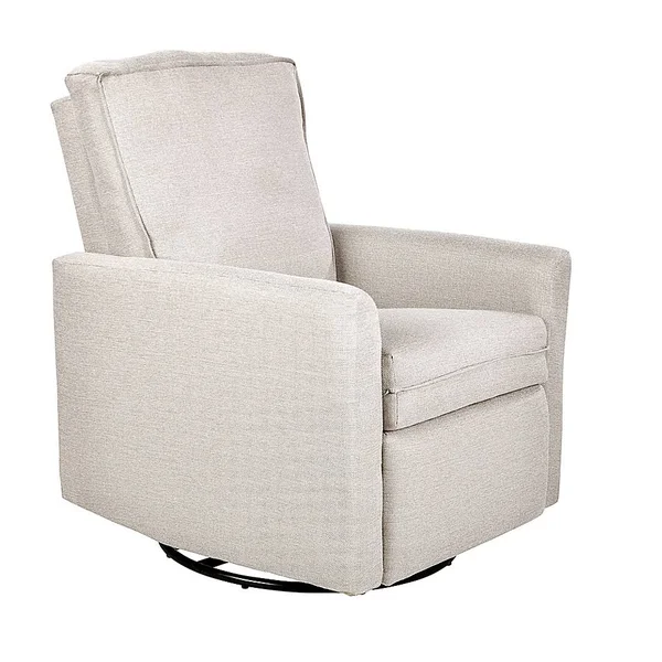 The 1st Chair Cocoon Series Zoey Swivel Gliding Recliner in Grey