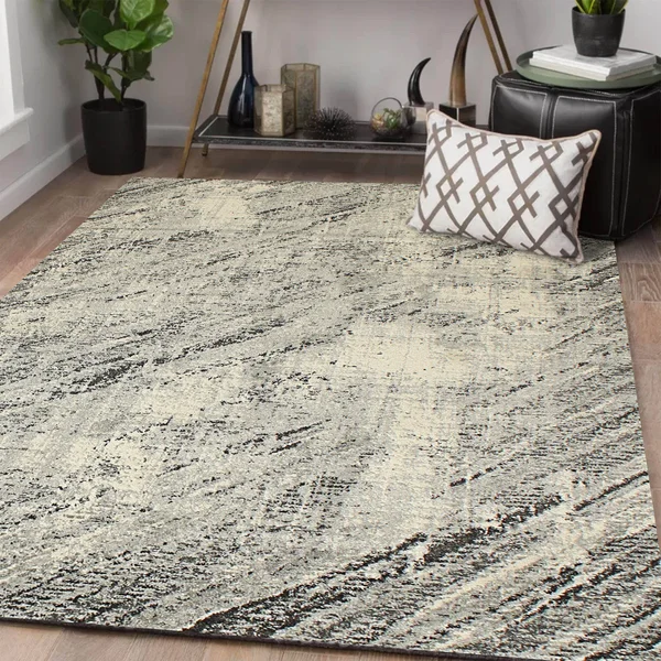 ABC Carissa Abstract Gray Modern Rug 5&3x22 x 7&6x22
