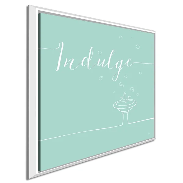Picture Perfect International Veronique Charron Underline Bath VII Teal Giclee Stretched Canvas Wall Art, Size: 31.5x22 x 31.5