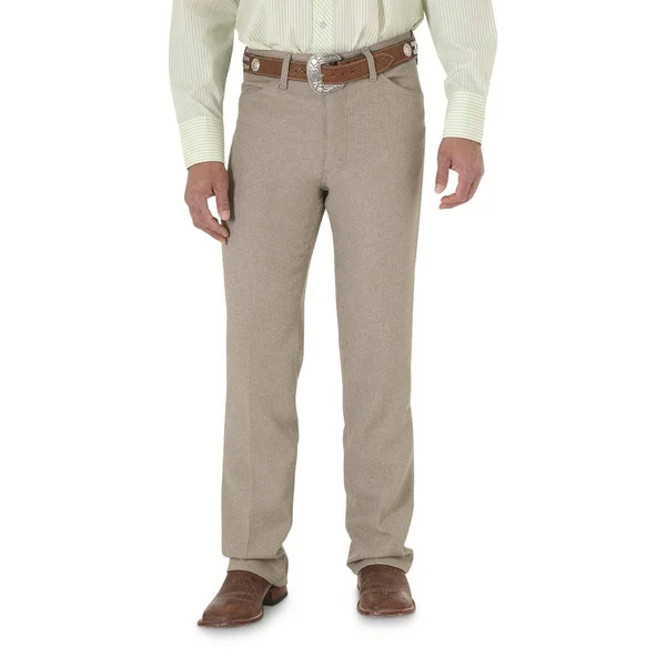 Wrangler Men's Wrancher Regular Fit Dress Jeans - Khaki (33)