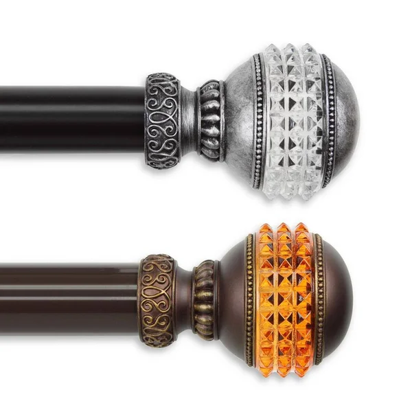 Rod Desyne Gemstone 1.5x22 Non-Telescoping Curtain Rod - Cocoa 9 ft