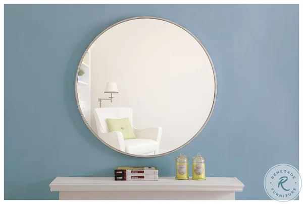 Elegant Lighting MR4039S 32 in. Eternity Metal Frame Round Mirror Silver