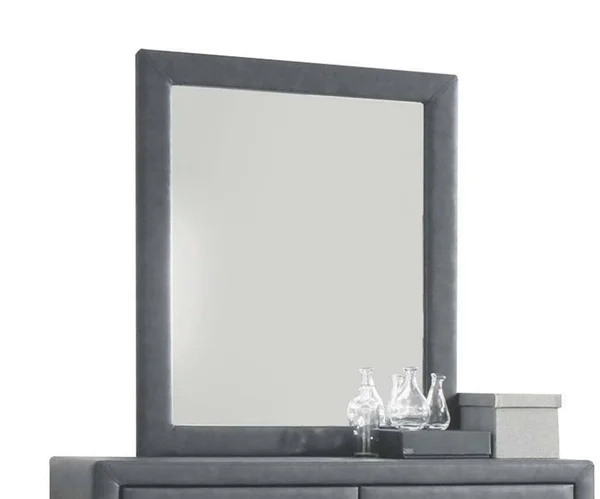 2-Tone Gray Wooden Mirror 28x22 x 36x22