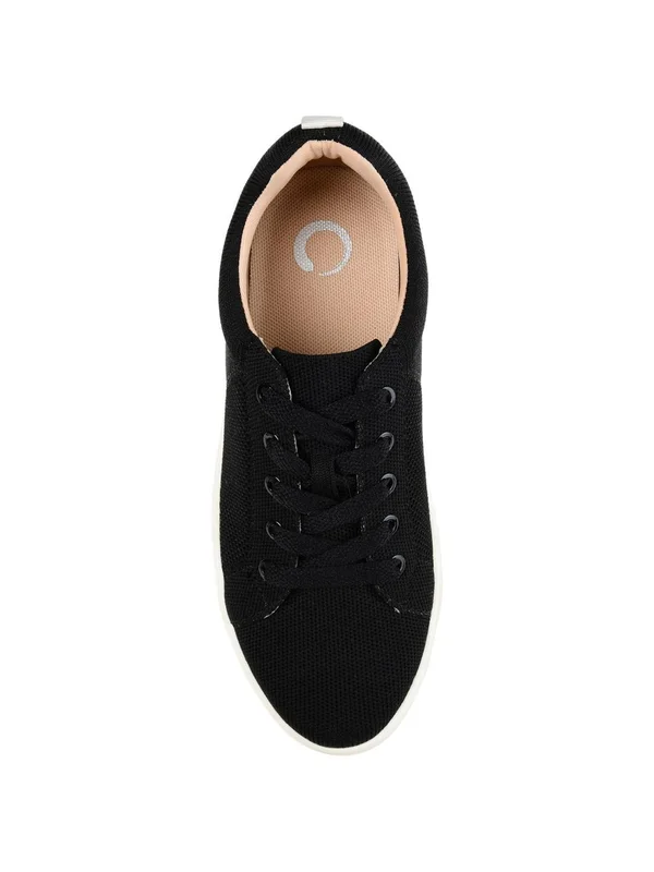 Journee Collection Kimber Comfort Foam Women's Sneakers, Size: 8.5 Wide, Black