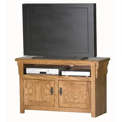 Gus Solid Wood TV Stand for TVs Up to 43x22 Millwood Pines Color: Sassy Olive Oak