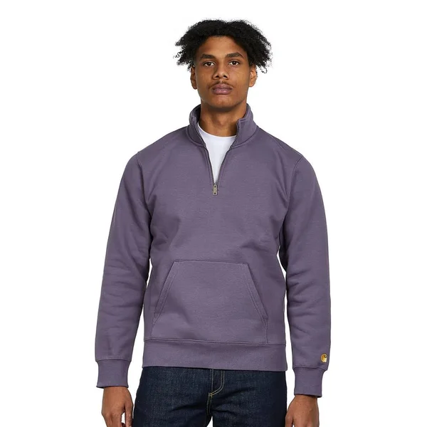 Carhartt WIP Chase Neck Zip Sweatshirt - Provence - Gold - L - Men